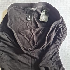 H&M Basic Black Skirt Gathered Sides